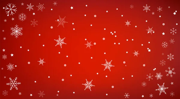 Rote Weihnachten Hintergrund Mit Schneeflocken Ferienkunst Winter Design — Stockvektor