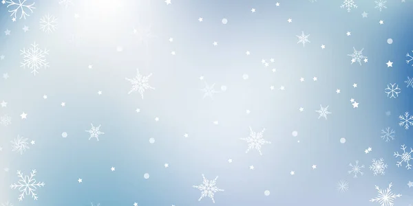 Weihnachten Hintergrund Mit Schneefall Neues Jahr Tapete Vektorillustration — Stockvektor