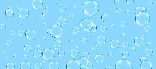 Водный Пузырь Реалистичный Фон Четкий Рисунок Капельками Дождя Вектор — стоковый вектор