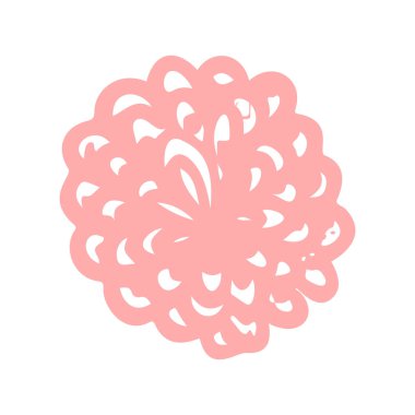 Doodle Kırmızı Çiçeği, hatırlaması kolay. Yazdırma, giydirme, tişört, Tek Tasarım Elementleri için kullanılabilir. Vektör illüstrasyonu.