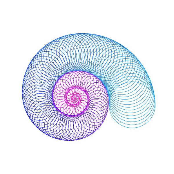 Vektor Abstrakte Spiralkomposition Mit Schönen Bunten Kreisen Schneckenform — Stockvektor