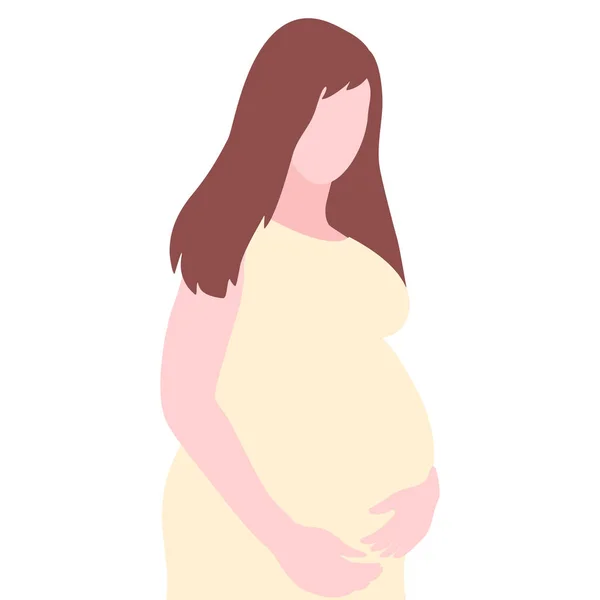 Vector Mujer Embarazada Estilo Plano Moderno Concepto Maternidad — Archivo Imágenes Vectoriales