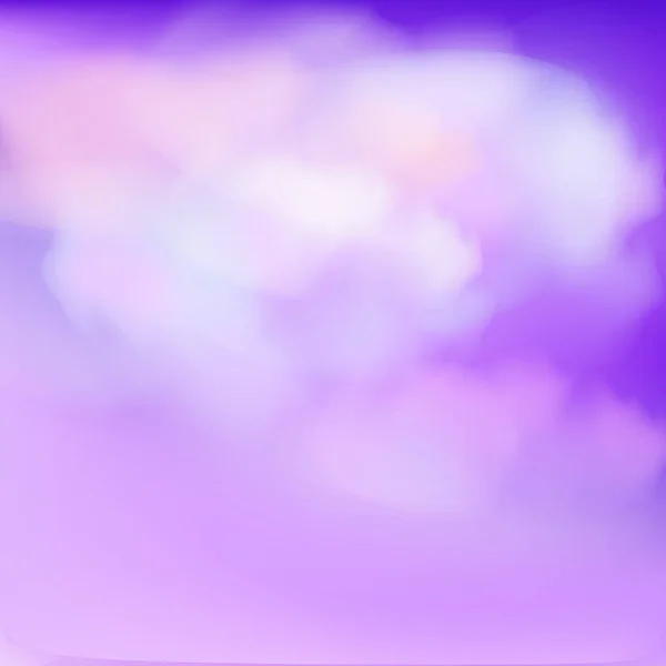 浅紫色矢量现实的天空模板与幻想的云彩 明亮的宇宙背景 带Mesh梯度的宇宙壁纸 — 图库矢量图片