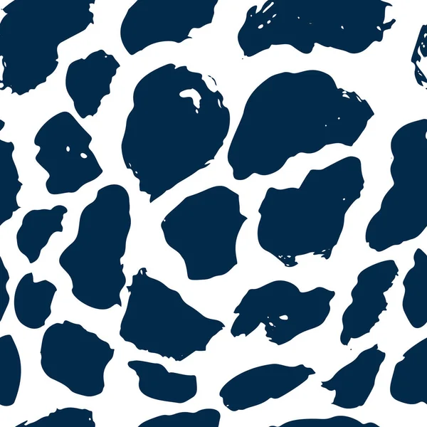 Padrão Vector Dalmatian Leopard Seamless Pincel Doodle Handdrawn Art — Vetor de Stock