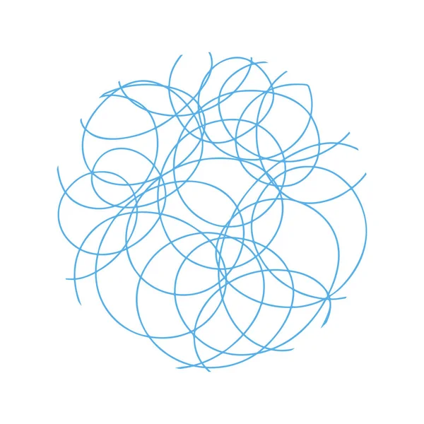 Vektor Abstrakter Runder Bunter Hintergrund Doodle Circle Handgezeichneten Stil Vorlage — Stockvektor