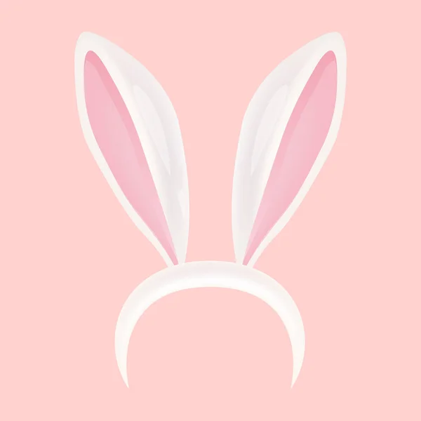 Paskalya Tavşanı Kulakları Sevimli Tavşan Kafa Bandı Gerçekçi Bir Tarz — Stok Vektör