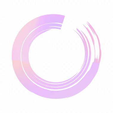 Vektör Fırça Çekim Çemberi Şeffaf Arkaplanda izole edildi. Grungy Design Element Şablonu. Grunge Doodle Sanatı.