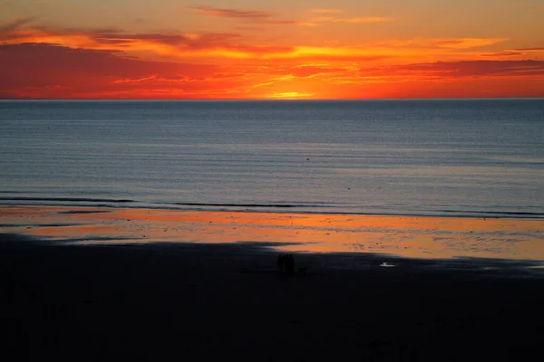 Alba Sulla Spiaggia Las Grutas Patagonia Argentina — Foto Stock