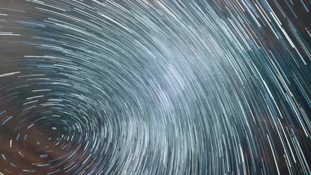 Time Lapse Star Circles Night Sky — Stock Video