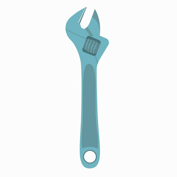  illustration of a monkey wrench on a white background