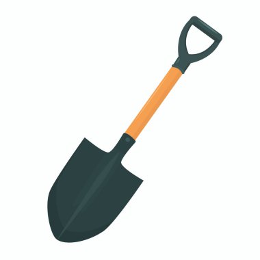  Beyaz arkaplanda izole edilmiş bahçe küreği