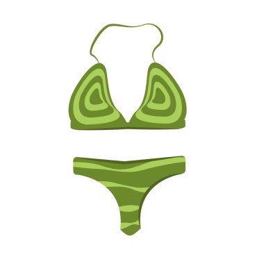  Yeşil çizgili mayonun vektör çizimi. Beyaz bir arkaplanda izole edilmiş