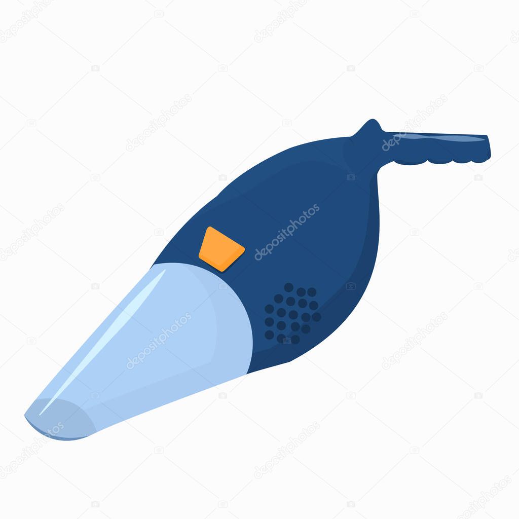  vector illustration of a portable vacuum cleaner for a car,isolated on a white background
