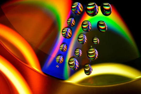 Coloridas gotas de agua —  Fotos de Stock