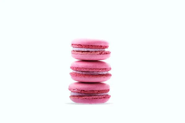 Gentle macaroons isolated on white — Stock Photo, Image