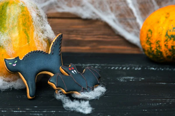 Weergave op zelfgemaakte halloween snoep sluiten — Stockfoto