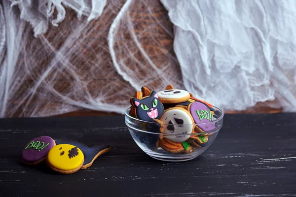 Ciotola di biscotti di Halloween — Foto Stock