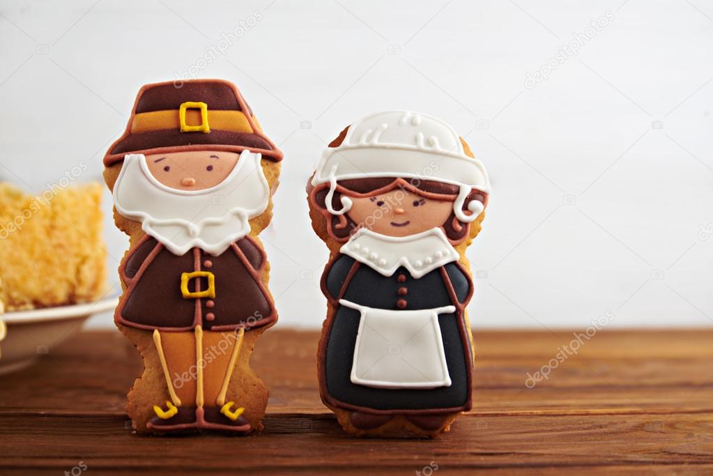 Thanksgiving sweets on a wooden background