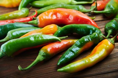 Biber, biber bir ürün yelpazesine yakın çekim