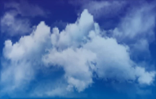 Blauer Himmel Mit Weißen Wolken Tag — Stockvektor