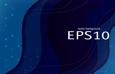 Decorative abstract background modern contrast dynamic curves vector illustration for website banner and poster., Basic RGB