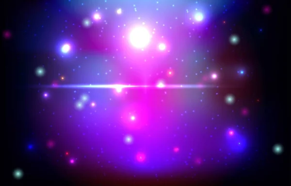 Coloridas Estrellas Espacio Galaxia Planeta Abstenerse Rojo Púrpura Negro Azul — Vector de stock
