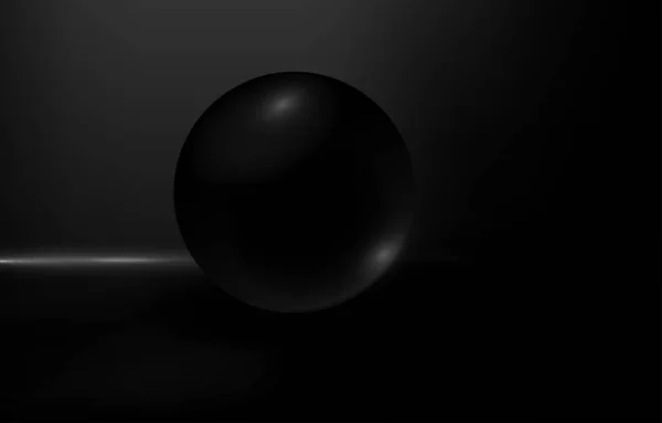 Chambre Noire Minimaliste Abstraite Balle Noire Basic Rgb — Image vectorielle