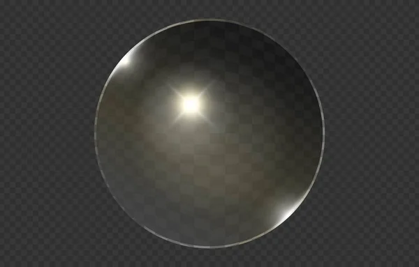 Loupe Translucide Avec Reflets Ombres Sur Fond Transparent Rvb Base — Image vectorielle