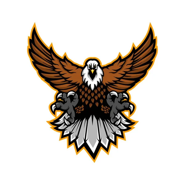 Eagle Sport Mascot Logo Design Illustration Vector — Stock Vector