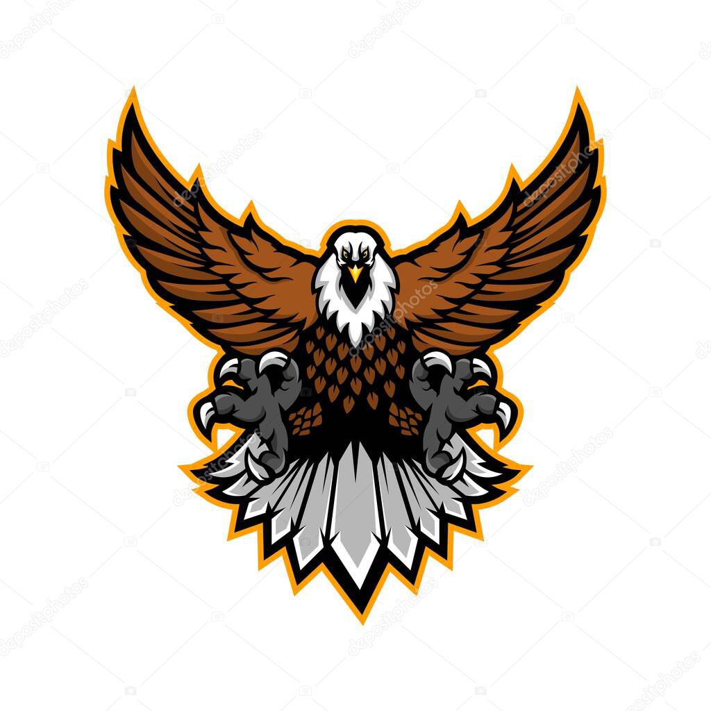 Eagle sport Mascot Logo Design Illustration Vector
