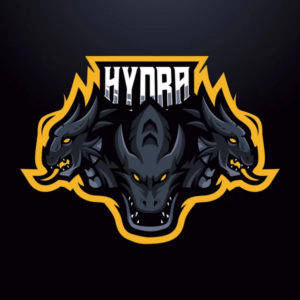 Logo Maskotki Hydry Dla Drużyny Gier Sportowych — Wektor stockowy