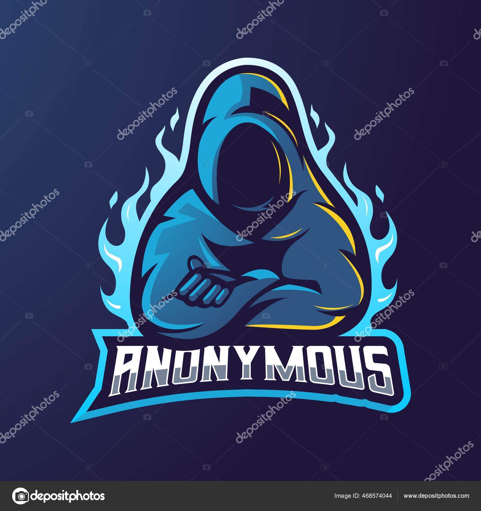 Anonymer Maskottchen Logo Design Vektor Mit Modernem