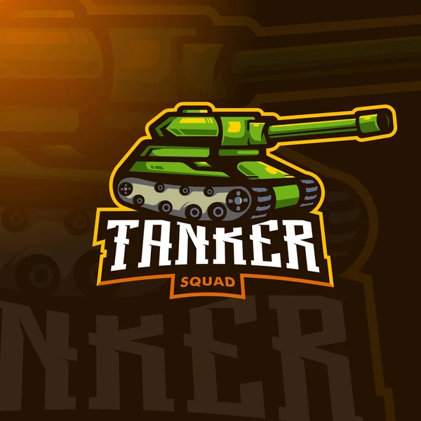 Tanker Sport Logo Design Vecteur — Image vectorielle