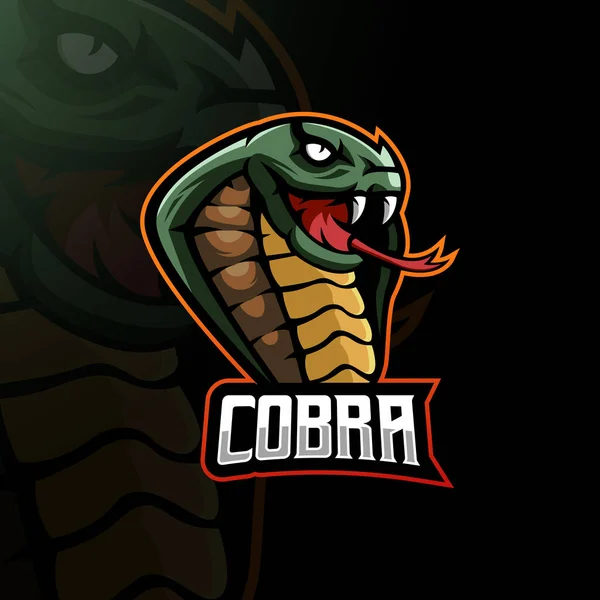 Cobra Mascota Logotipo Diseño Vector Con Estilo Moderno Concepto Ilustración — Archivo Imágenes Vectoriales