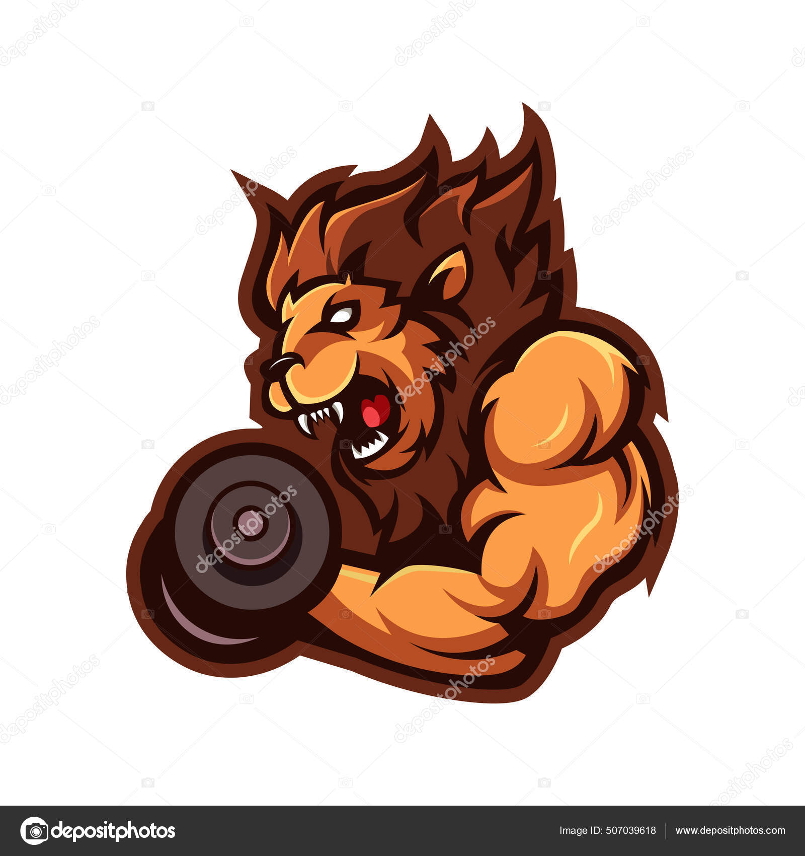 Design do diabo no logotipo do jogo de mascote de esports de estilo de  ilustração