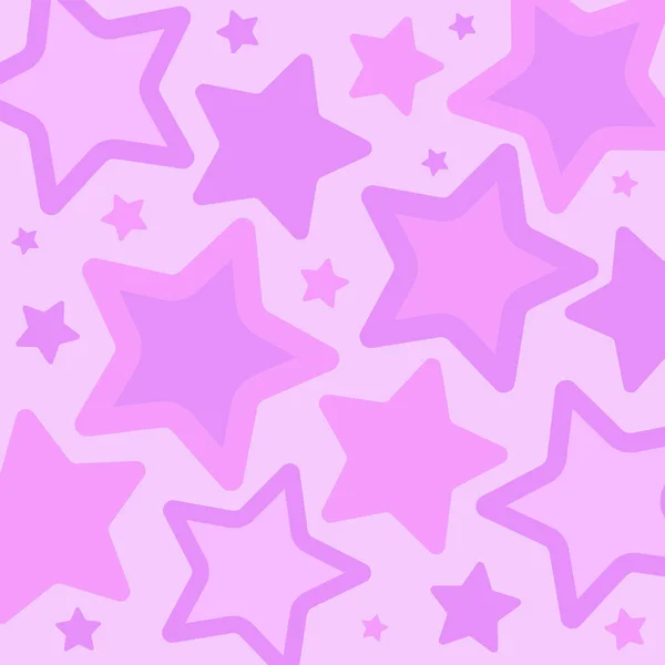 Sternenhintergrund Rosa Violette Farbe Muster Vektorillustration — Stockvektor