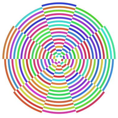 Soyut çember serap teknolojisi arka planı.