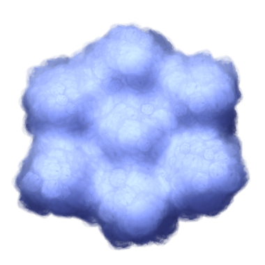 Suluboya tarzında izole edilmiş bulut. 3d oluşturma.