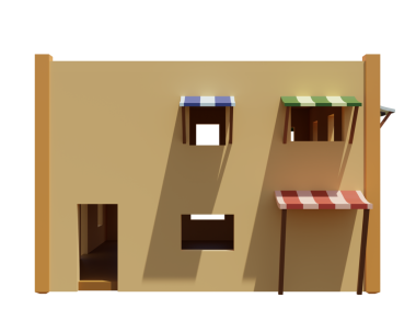 Desert House 'da. 3D görüntüleme. Mimarlık sanatı.