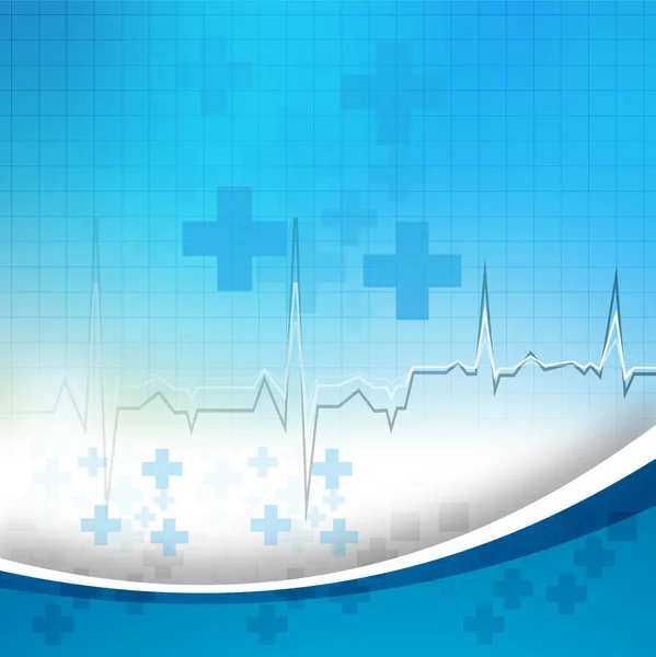 Abstract blue medical background with wave vector