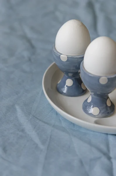 Kapış yumurta ekmek ve tereyağı kahvaltı için — Stok fotoğraf