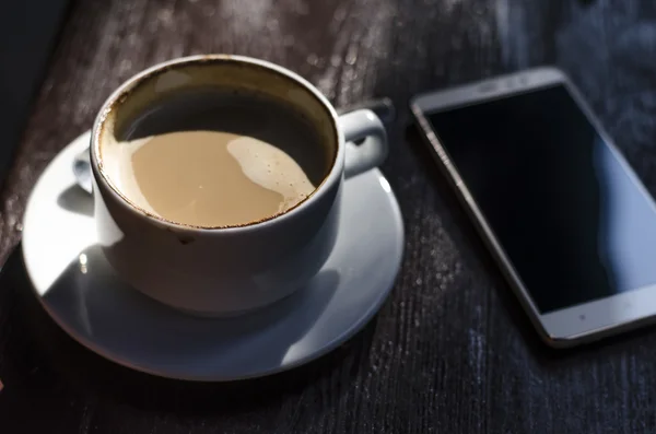 A cup of coffee on nature — Stock Photo, Image