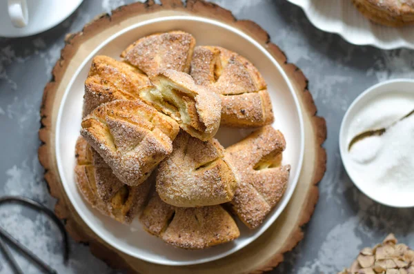 Koekjes Met Kwark Suiker Als Ontbijt — Stockfoto