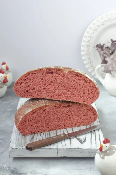 Italian bread bread sliced on a board