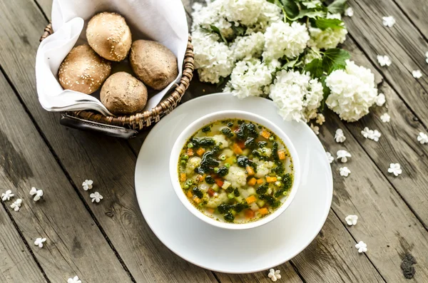 Italienskt minestronesoppa — Stockfoto