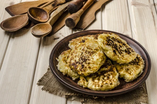 Vegetarian pancakes cabbage — Stock Photo, Image