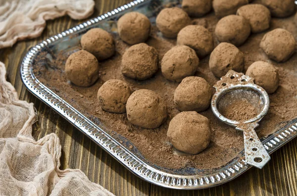 Nohut ile çikolata truffles — Stok fotoğraf