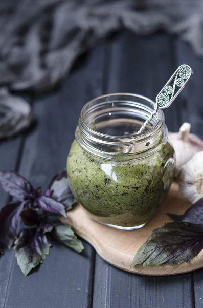 Italian pesto sauce — Stock Photo, Image