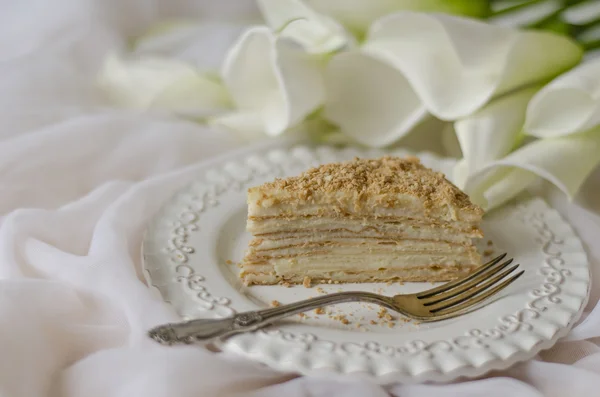 Mille feuilles, milhojas, napoleon cake — Stock Photo, Image