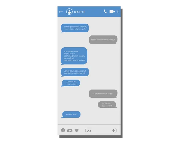 Εφαρμογή Messenger Θέση Για Κείμενο Εικονογράφηση Κοινωνικού Δικτύου Εφαρμογή Μηνύματος — Διανυσματικό Αρχείο